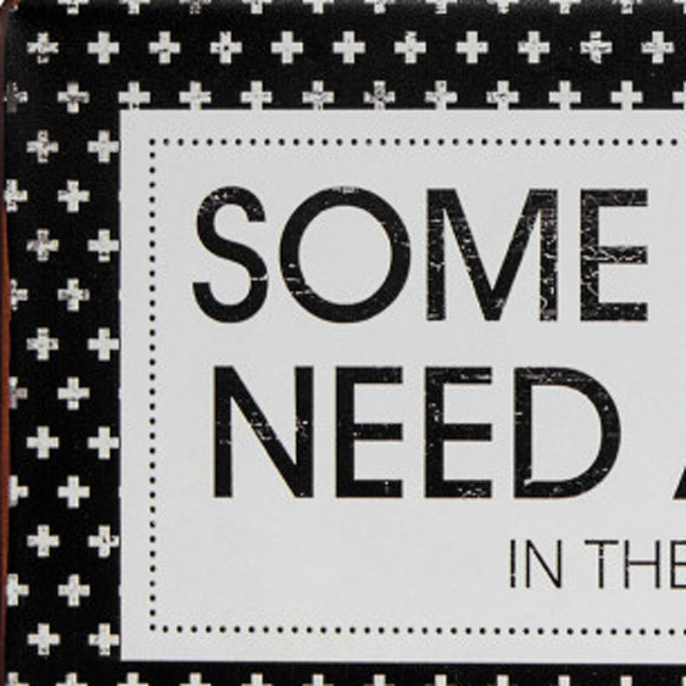 Black And White Metal Some People Just Need A High Five Wall Decor