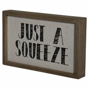 Brown Just A Squeeze Wood Block Kitchen Decor