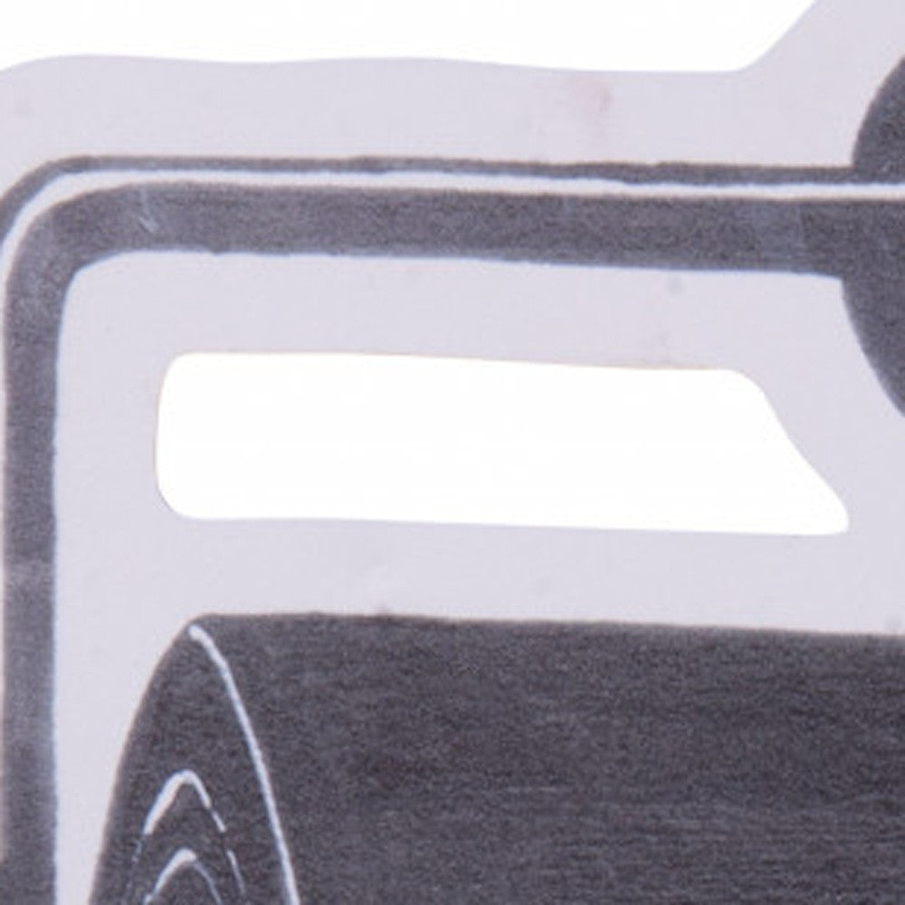 Black and White Metal Wipe Your Butt Bathroom Wall Decor