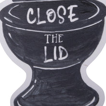 Black and White Metal Flush The Toilet Close The Lid Bathroom Wall Decor