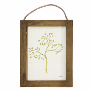 Brown Leaves Wood Frame Wall Decor