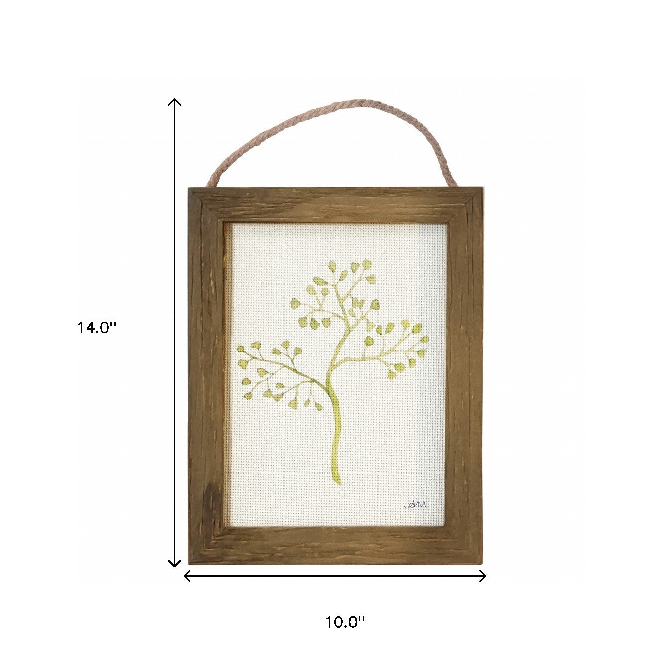 Brown Leaves Wood Frame Wall Decor