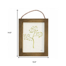 Brown Leaves Wood Frame Wall Decor