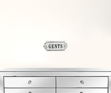 Black And White Metal Gents Bathroom Wall Decor