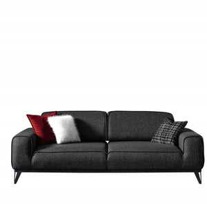 90" Dark Gray Linen Sleeper Sofa