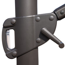 12' Dark Gray Polyester Round Tilt Cantilever Patio Umbrella With Stand