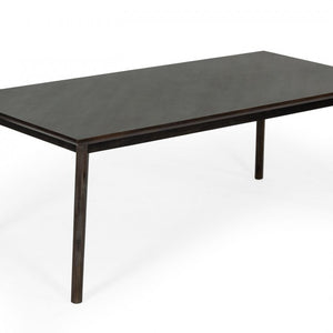 83" Dark Brown Sleek Rectangular Wood Dining Table