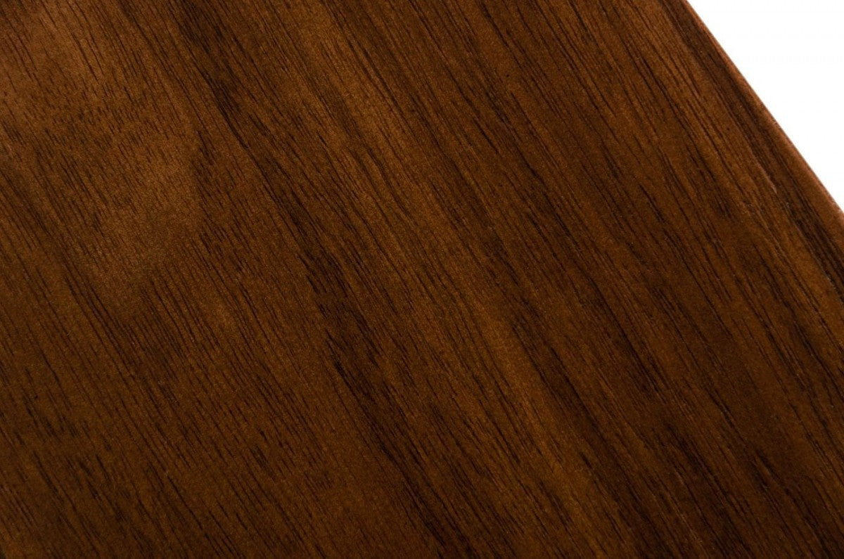 79" Walnut Rectangular Solid Manufactured Wood And Solid Wood Dining Table