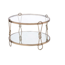 Mesa de centro redonda con espejo de 32 