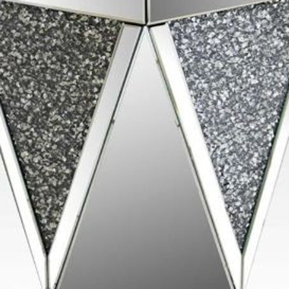 23" Mirrored Square End Table