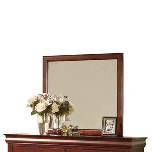 Cherry Rectangle Dresser Mirror Mounts To Dresser With Frame 38"
