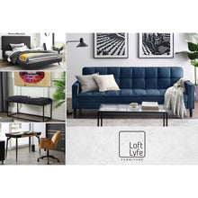 16 英寸白色棉混紡搭配棕色圓形坐墊腳凳