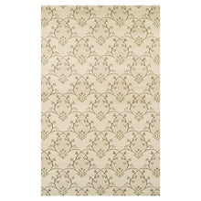 8' X 10' Beige Green And Brown Floral Vines Stain Resistant Area Rug