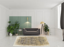 8' X 10' Camel Medallion Stain Resistant Area Rug