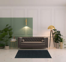 4' X 6' Black Wool Handmade Stain Resistant Area Rug