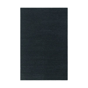 5' X 8' Black Wool Handmade Stain Resistant Area Rug
