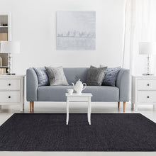 5' X 8' Black Wool Handmade Stain Resistant Area Rug