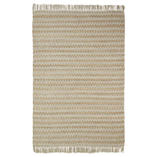 5' X 8' Cream Chevron Hand Woven Stain Resistant Area Rug With Fringe
