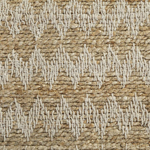 5' X 8' Cream Chevron Hand Woven Stain Resistant Area Rug With Fringe