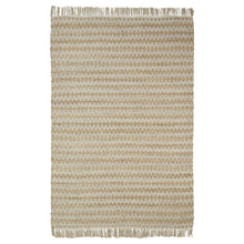 8' X 10' Cream Chevron Handmade Stain Resistant Indoor Outdoor Area Rug
