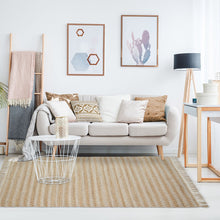 8' X 10' Cream Chevron Handmade Stain Resistant Indoor Outdoor Area Rug