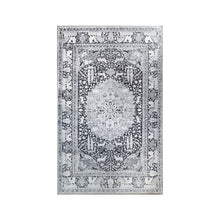 5' X 7' Charcoal Medallion Stain Resistant Area Rug