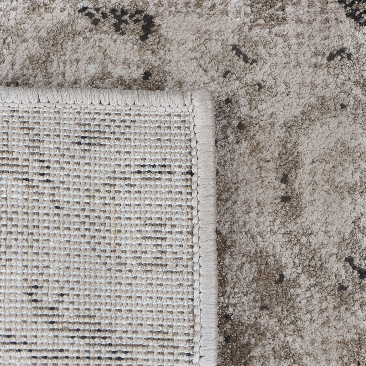 8' Bronze Floral Vines Power Loom Stain Resistant Runner Rug