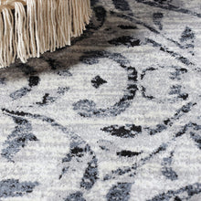 5' X 8' Platinum Floral Vines Power Loom Stain Resistant Area Rug