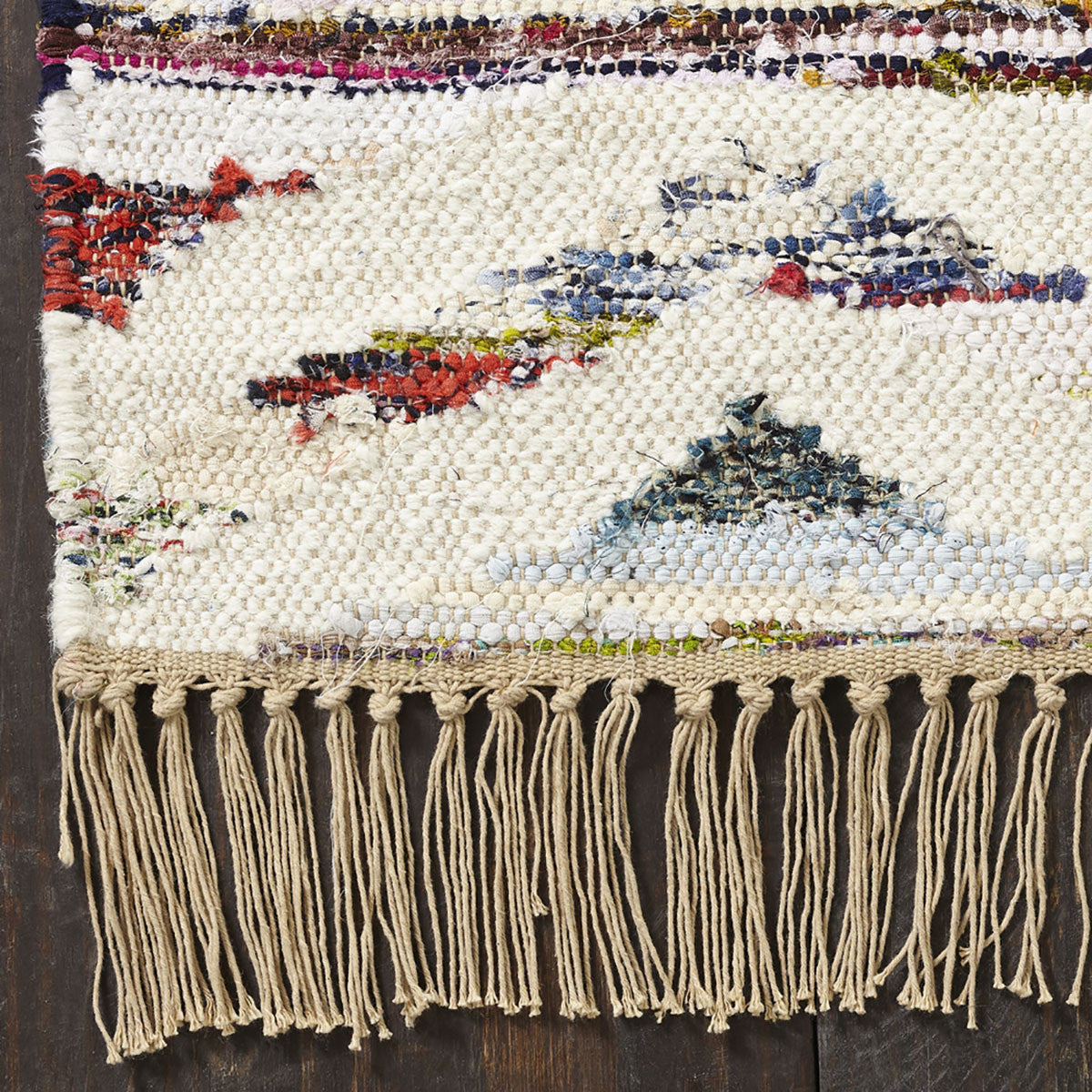 8' X 10' White And Southwest Palette Geometric Resistant Area Rug