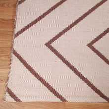 3' X 5' Beige Waves Stain Resistant Indoor Outdoor Area Rug