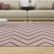 3' X 5' Beige Waves Stain Resistant Indoor Outdoor Area Rug