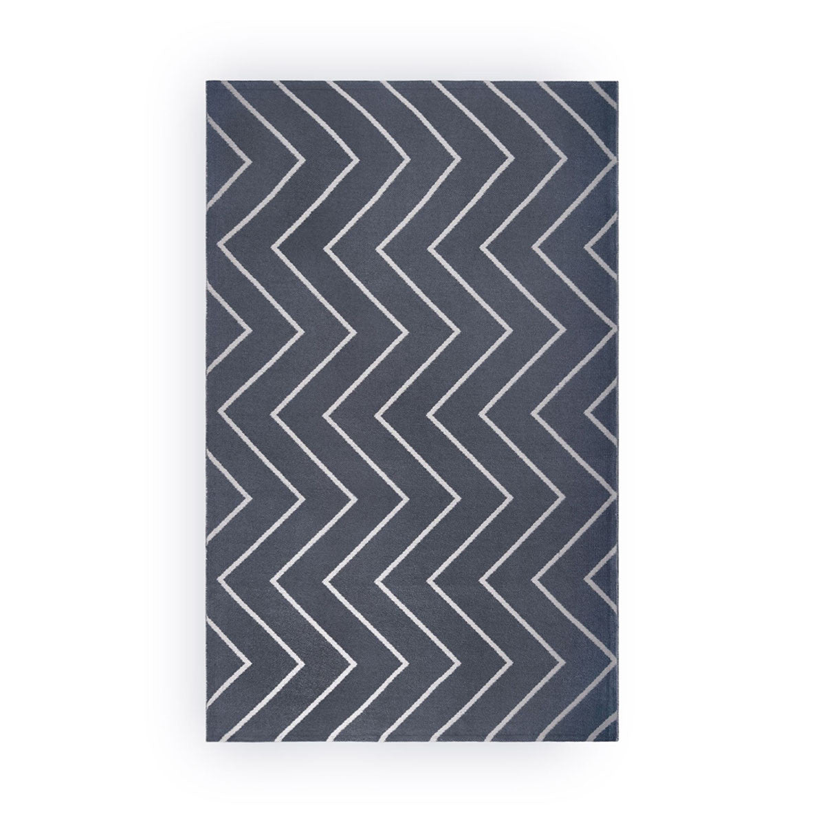3' X 5' Grey Waves Stain Resistant Indoor Outdoor Area Rug