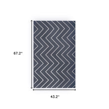 3' X 5' Grey Waves Stain Resistant Indoor Outdoor Area Rug