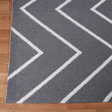 3' X 5' Grey Waves Stain Resistant Indoor Outdoor Area Rug