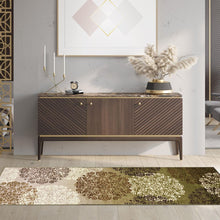 8' Greens And Browns Floral Power Loom Non Skid Runner Rug