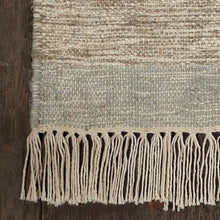 5' X 8' Light Blue Geometric Flatweave Handmade Stain Resistant Area Rug With Fringe