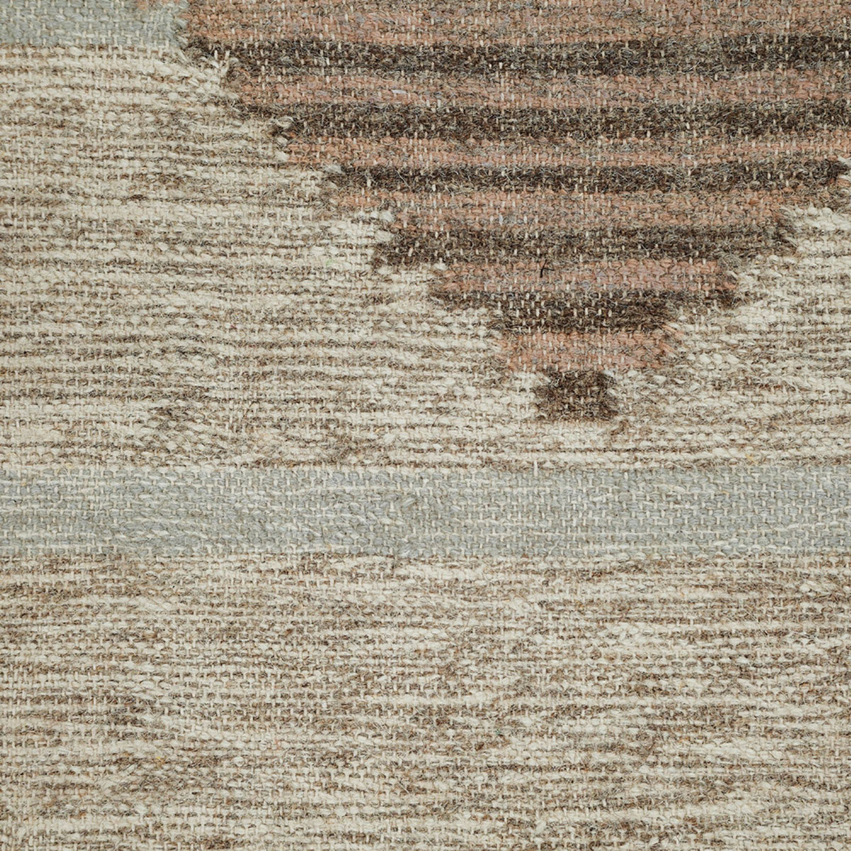 5' X 8' Light Blue Geometric Flatweave Handmade Stain Resistant Area Rug With Fringe