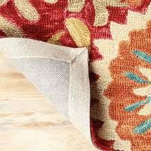 5' X 8' Rust Wool Medallion Tufted Handmade Stain Resistant Area Rug