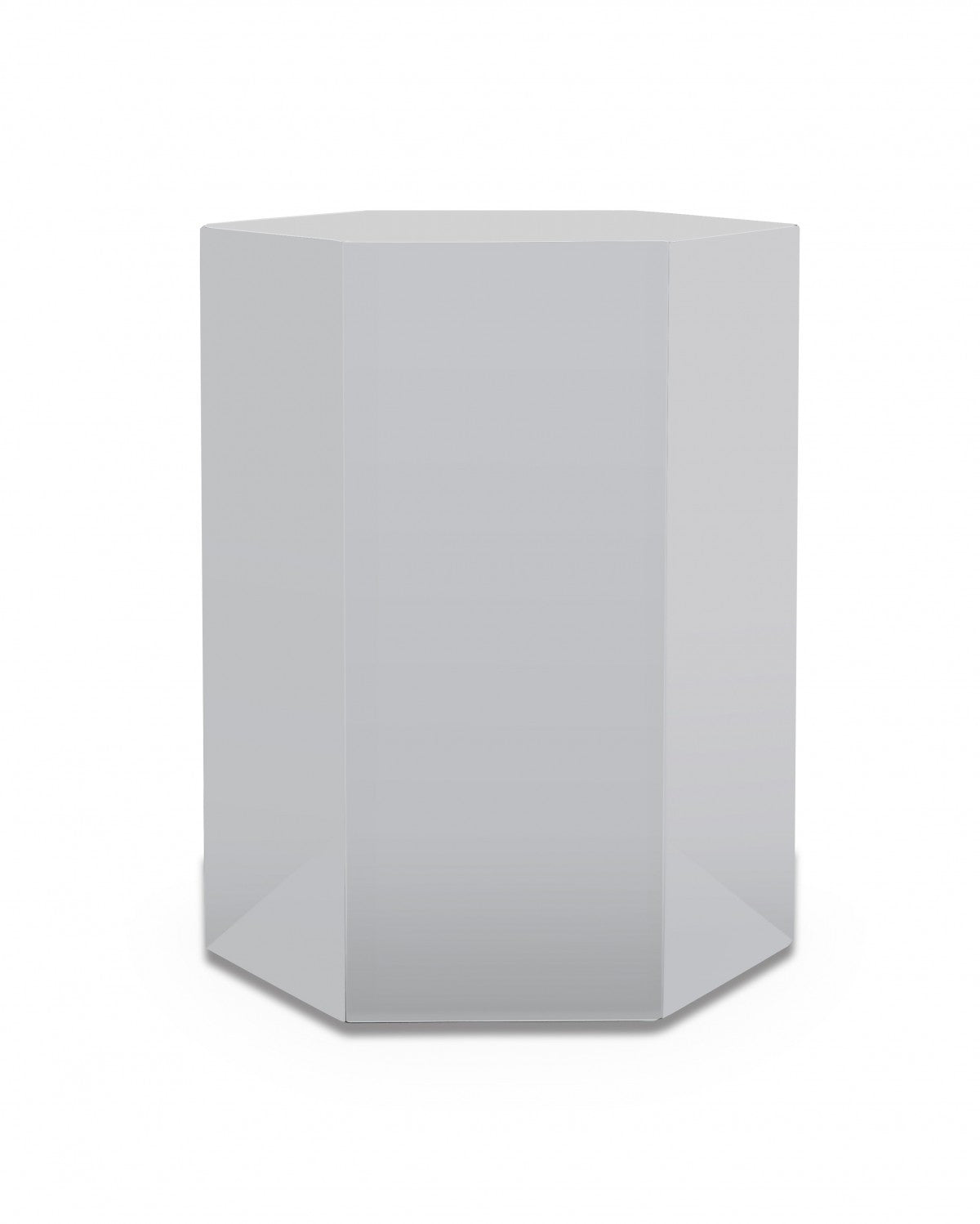 17" Light Grey Manufactured Wood Hexagon End Table