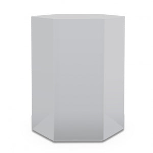 17" Light Grey Manufactured Wood Hexagon End Table
