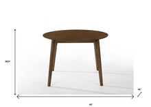 Walnut Rounded Solid Wood Dining Table 42