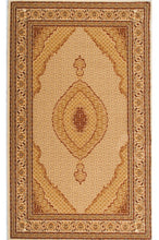 2' X 10' Cream Oriental Power Loom Stain Resistant Area Rug