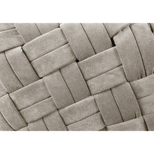 Otomana de cubo negro y terciopelo blanco crema de 17