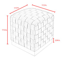 Otomana de terciopelo tejido fucsia y dorado de 17