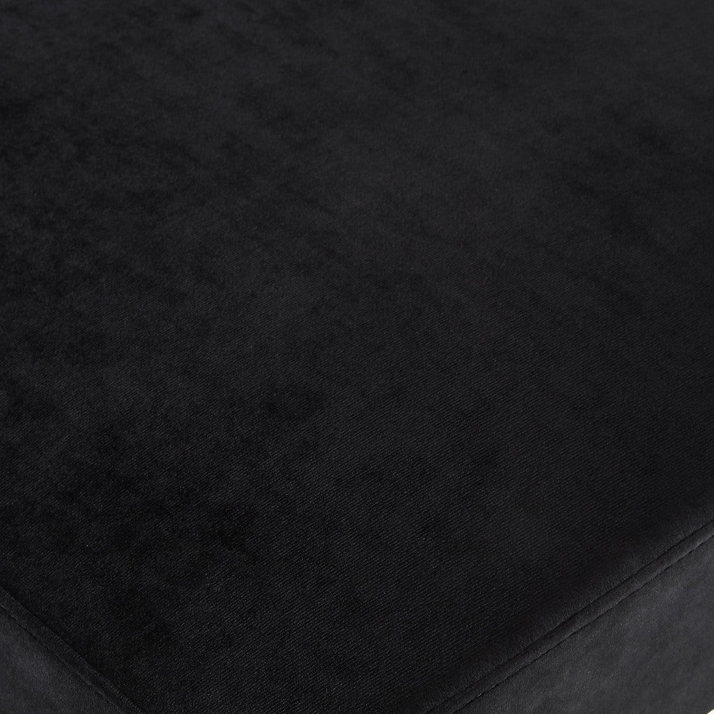 Terciopelo negro de 18" con otomana dorada