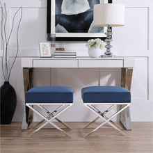 Terciopelo azul marino de 18