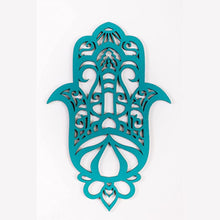 Turquoise Solid Wood Geometric Shapes Wall Decor