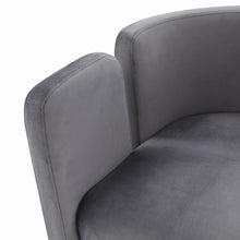 Grey Velvet Asymmetrical Base Arm Chair 24