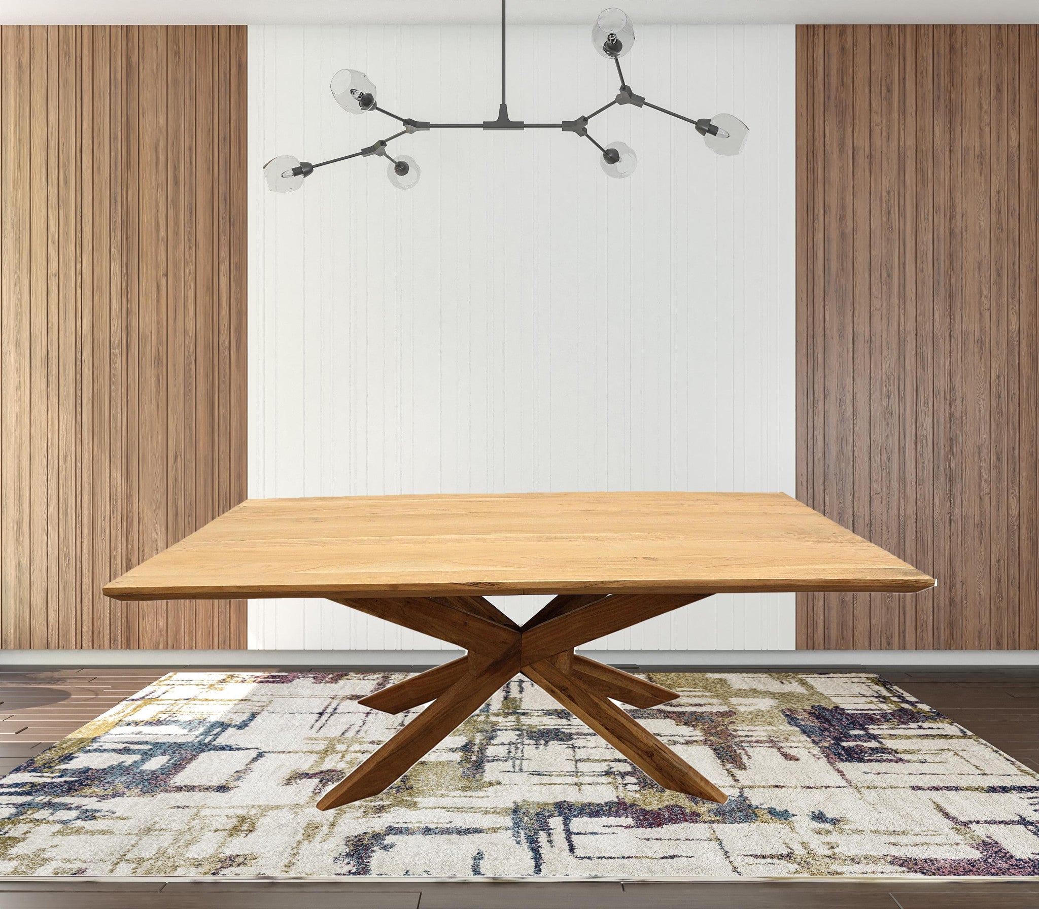 79" Natural Rectangular Solid Wood Dining Table