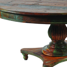 Brown Rounded Solid Wood Dining Table 60